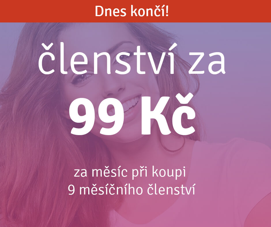 Akční nabídka - členství za 99 Kč dnes končí