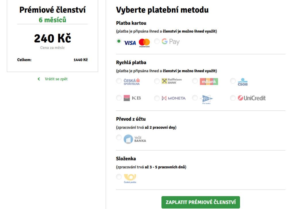 Za jak dlouho budu moci plně využívat svůj profil při zaplacení prémiového členství?