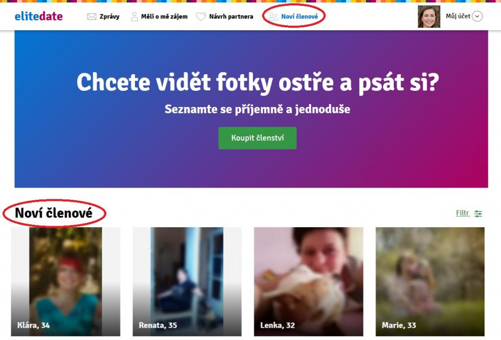 Jak zjistím, kdo je na seznamce novým členem?